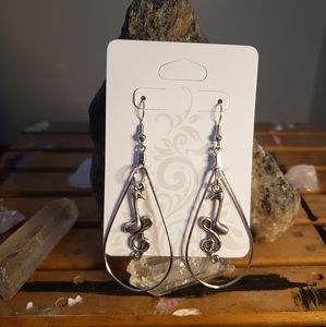 Handmade music note earrings